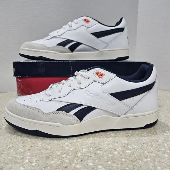 Reebok BB 4000 II IE6832 Sneakers White Navy Leather Basketball Men's Size 10.5