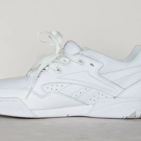 Reebok BB4000 Mens White Leather Low Top Sneakers
