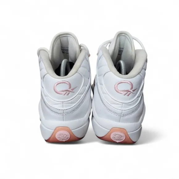 Reebok Question Mid Pink White Allen Iverson Basketball Sneakers Men's Size 10.5