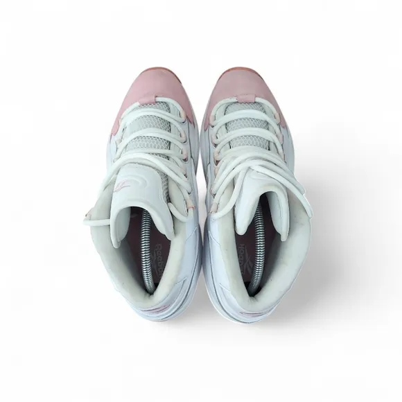 Reebok Question Mid Pink White Allen Iverson Basketball Sneakers Men's Size 10.5