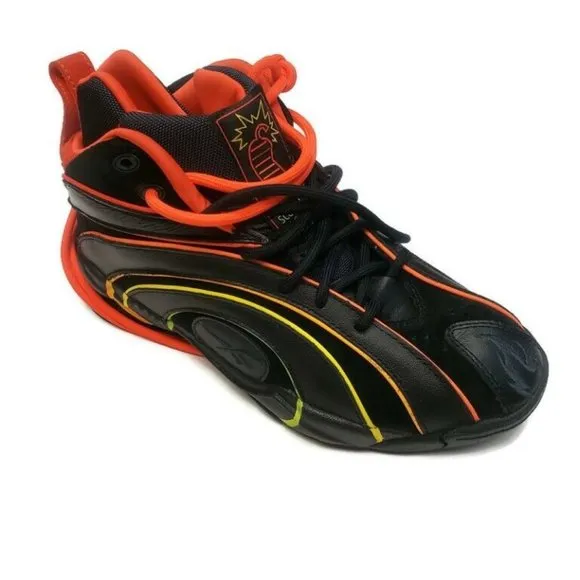 Reebok Shaqnosis x Hot Ones Basketball Shoes Size 7.5 Sneakers Black Red H68851