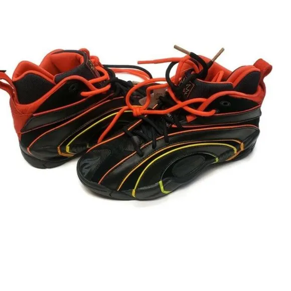 Reebok Shaqnosis x Hot Ones Basketball Shoes Size 7.5 Sneakers Black Red H68851