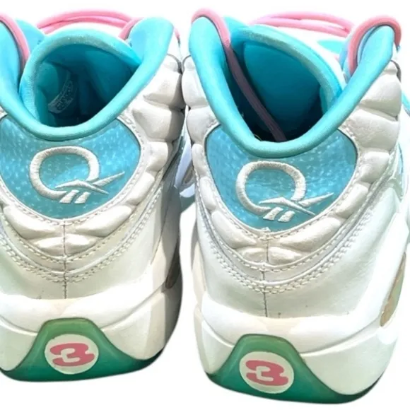 Reebok Women's White and Blue Sneakers