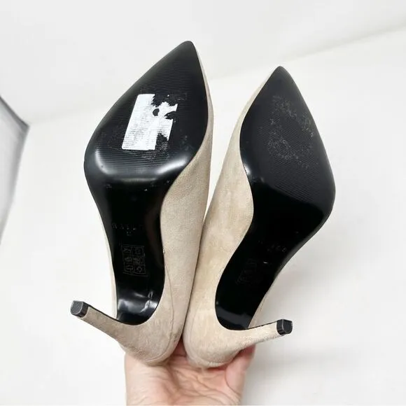 Reiss Ashton Suede Pointed Toe Buckle Stiletto Heeled Boots 39