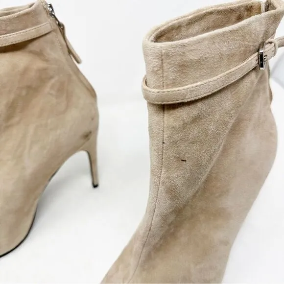 Reiss Ashton Suede Pointed Toe Buckle Stiletto Heeled Boots 39