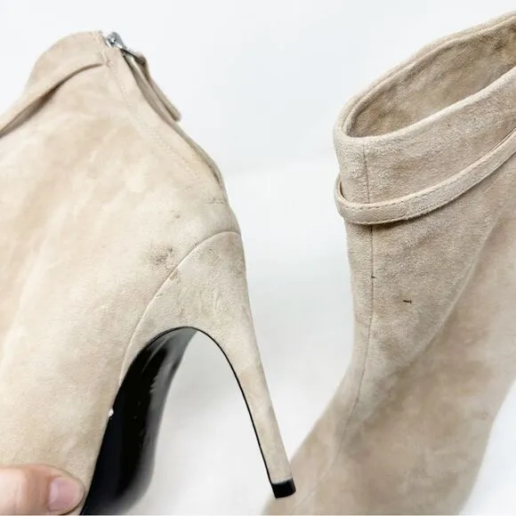 Reiss Ashton Suede Pointed Toe Buckle Stiletto Heeled Boots 39