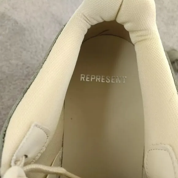 Represent Clo Reptor Low Mens Size 7.5 Shoes Khaki Cream Skater Sneakers