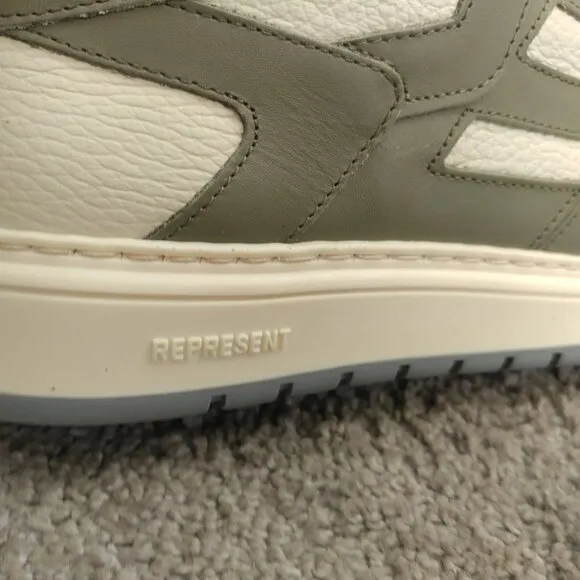 Represent Clo Reptor Low Mens Size 7.5 Shoes Khaki Cream Skater Sneakers