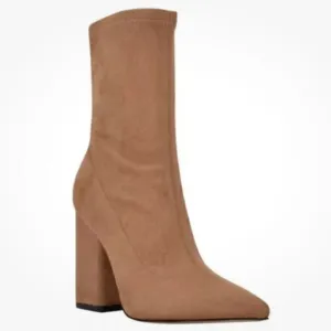 Revolve Marc Fisher LTD Larry Vegan Suede Leather Pointed Toe Ankle Boots NWOT
