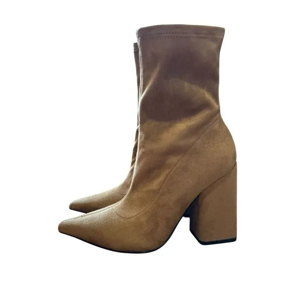 Revolve Marc Fisher LTD Larry Vegan Suede Leather Pointed Toe Ankle Boots NWOT