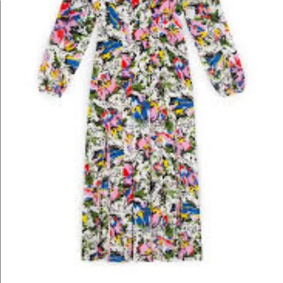 RIXO LONDON camellia silk floral midi dress