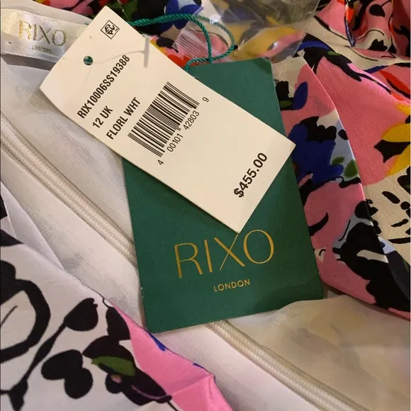 RIXO LONDON camellia silk floral midi dress