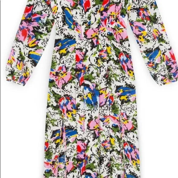 RIXO LONDON camellia silk floral midi dress