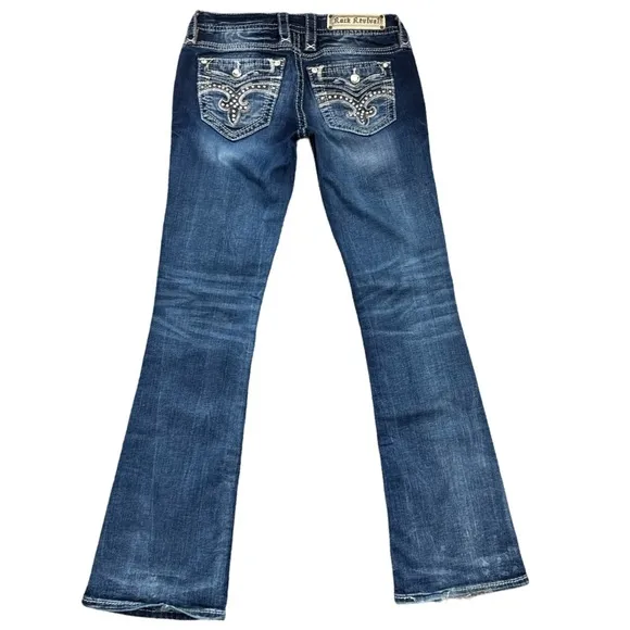 Rock Revival Jeans Beliss Boot Size 27 McBling 2000s Y2K