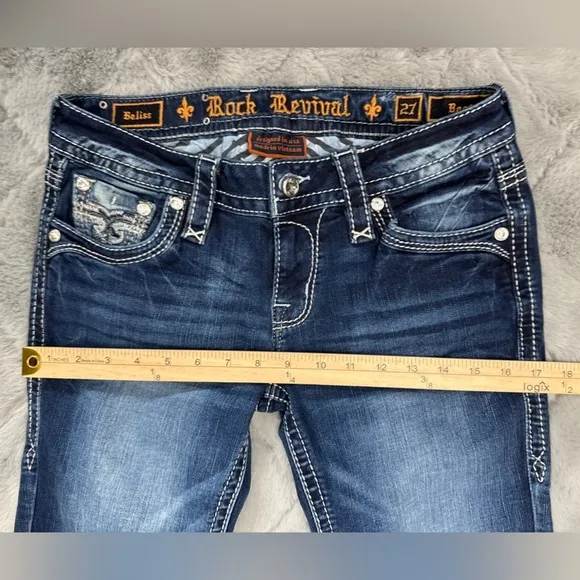 Rock Revival Jeans Beliss Boot Size 27 McBling 2000s Y2K
