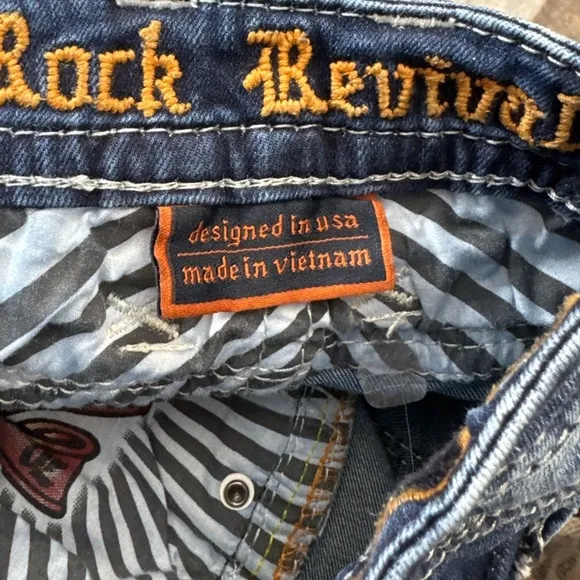 Rock Revival Jeans Beliss Boot Size 27 McBling 2000s Y2K