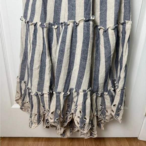 Rococo Sand Kylie Maxi Dress Cream &amp; Blue Stripe S