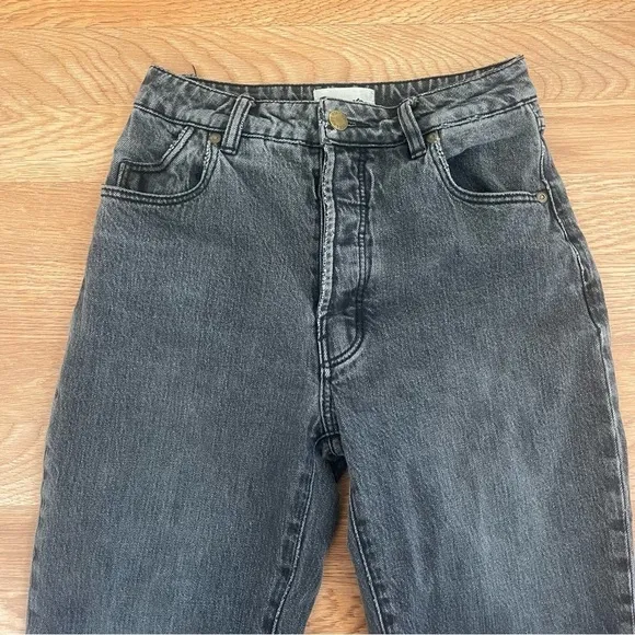 ROLLA’S Classic Straight High Rise Gray Denim Jean 80’s Black Vintage Size 24
