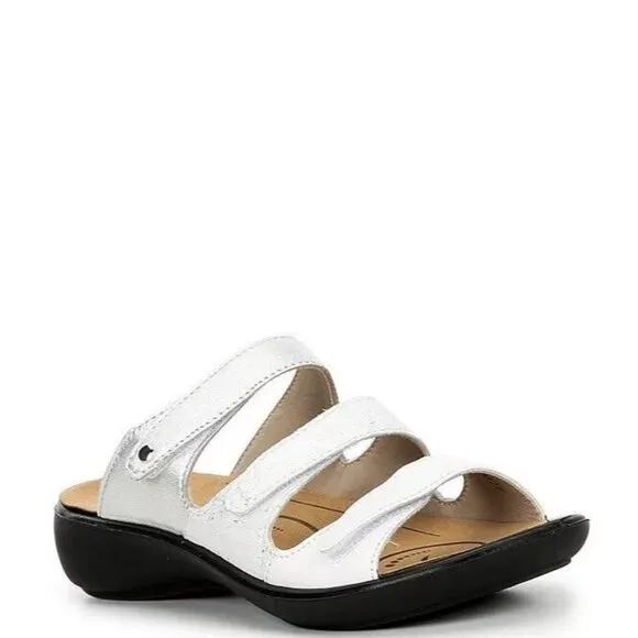 Romika Ibiza 10 White Leather Slip-On Sandals Size: 37 / 6.5 NIB