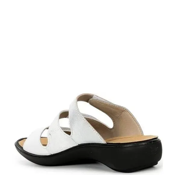 Romika Ibiza 10 White Leather Slip-On Sandals Size: 37 / 6.5 NIB