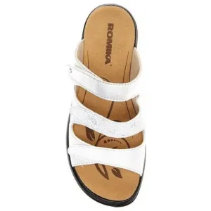 Romika Ibiza 10 White Leather Slip-On Sandals Size: 37 / 6.5 NIB