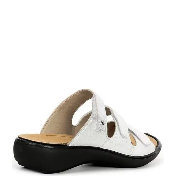 Romika Ibiza 10 White Leather Slip-On Sandals Size: 37 / 6.5 NIB