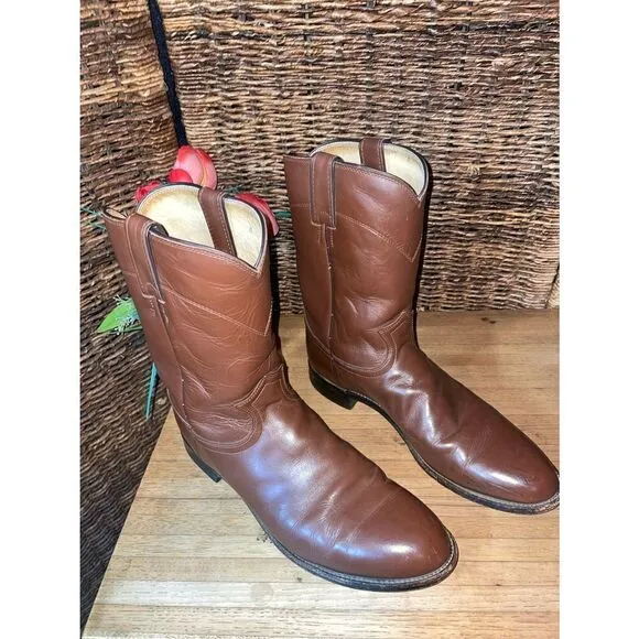 Roper Boots By Justin Classic Tan  Rancher/Cowboy Boot Size 11.5-RARE
