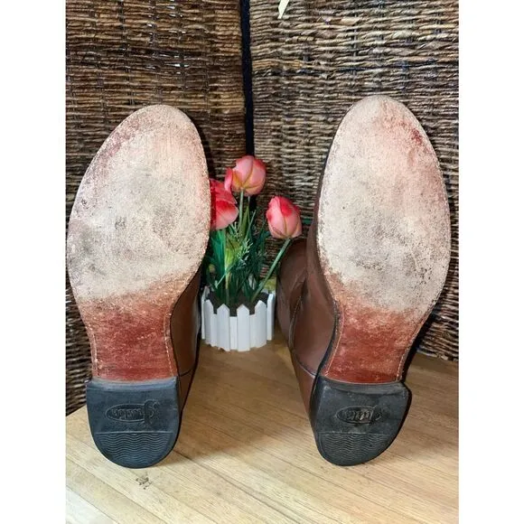 Roper Boots By Justin Classic Tan  Rancher/Cowboy Boot Size 11.5-RARE