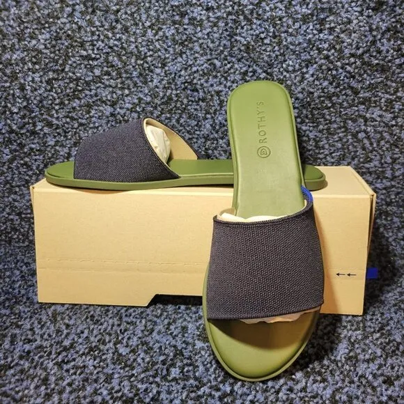Rothy’s The Slide Maritime Navy Comfortable Flats Sandals Women’s Multiple Sizes
