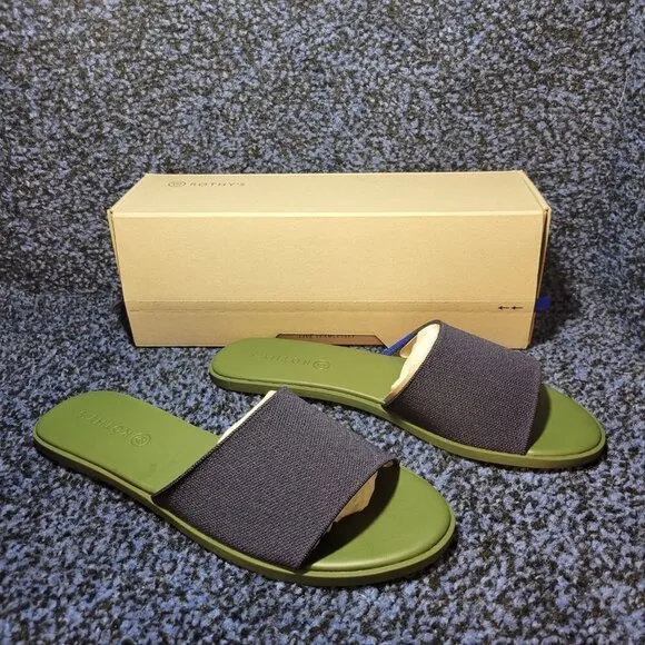 Rothy’s The Slide Maritime Navy Comfortable Flats Sandals Women’s Multiple Sizes