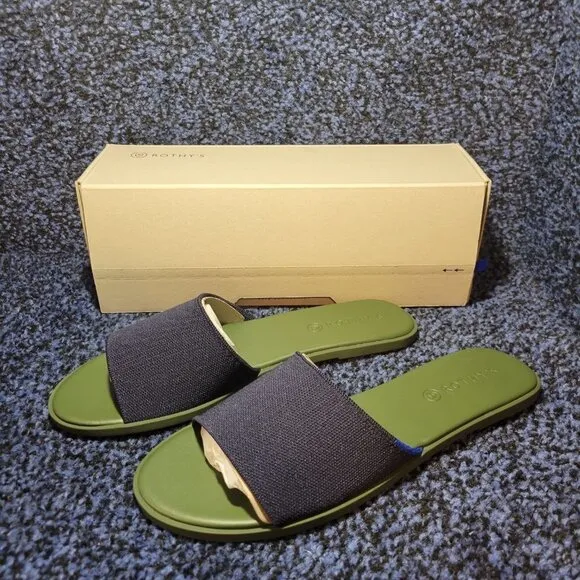 Rothy’s The Slide Maritime Navy Comfortable Flats Sandals Women’s Multiple Sizes