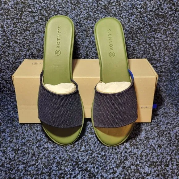 Rothy’s The Slide Maritime Navy Comfortable Flats Sandals Women’s Multiple Sizes