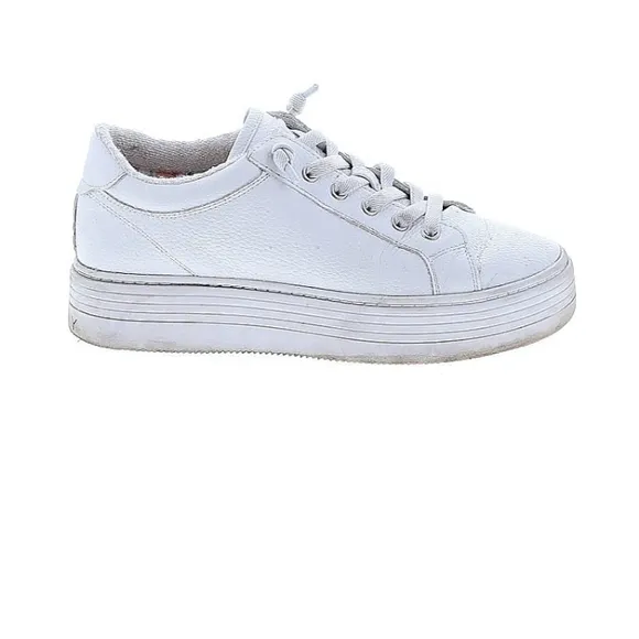 Roxy Womens White Sneakers 6.5 Bessie style Platform Lace Up Shoe Athleisure