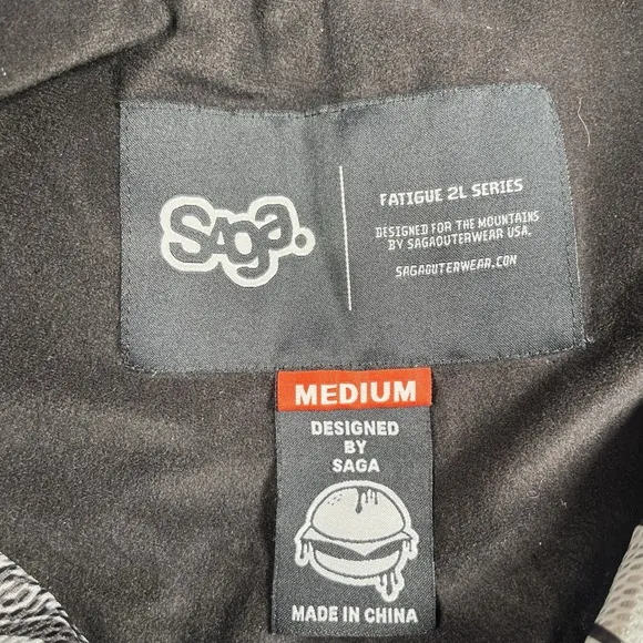 SAGA Outerwear Pants Women's M Black Snowboard/Ski Bottoms Fatigue 2L Series EUC