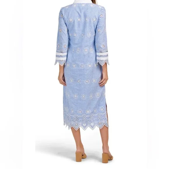 Sail to Sable Long Sleeve Gingham Tunic Dress