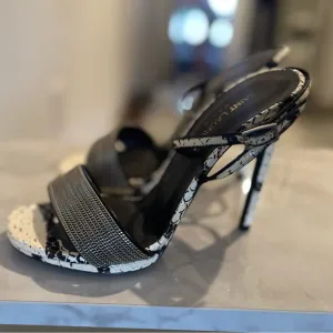 Saint Laurent Jane 110 Black&amp;White Sandals sz 8