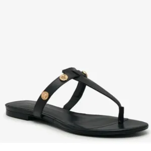 ❕SALE❕ Versace Medusa Stud Black Leather Sandals
