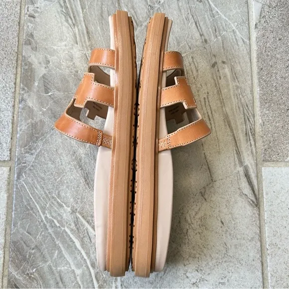 Sam Edelman EUC Women's Valeri Leather Signature Cutout Slide Sandals, Size 8.5
