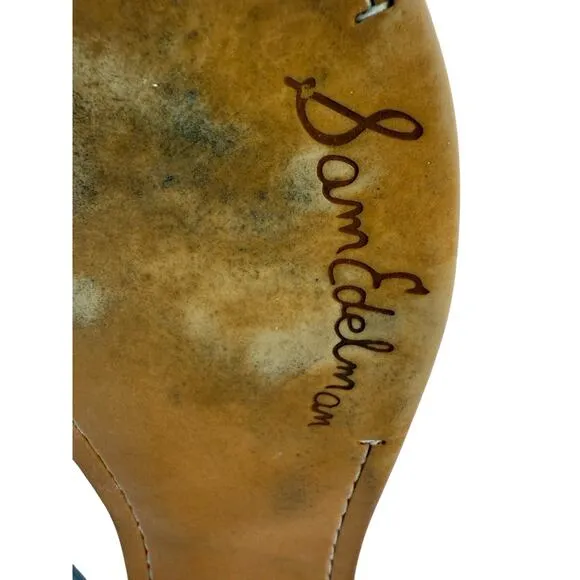 Sam Edelman Gianni Sandals Womens Sz 9.5 Gladiator Tan Leather EUC