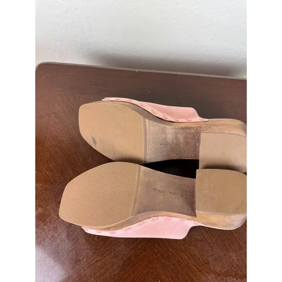 Sam Edelman Josselyn Clay Open Toe Slip On Studded Block Heel Sandals Size 10