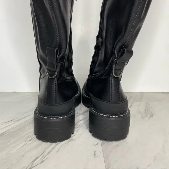 Sam Edelman Lerue Lug Sole Faux Leather Boot 9 1/2 M