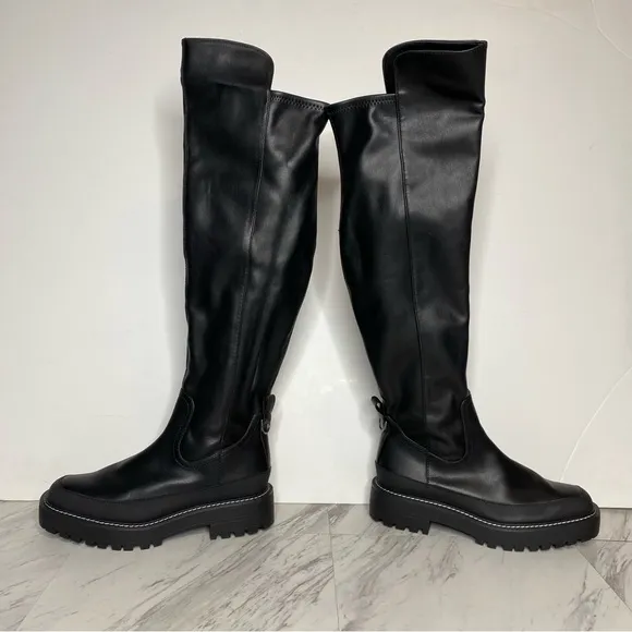 Sam Edelman Lerue Lug Sole Faux Leather Boot 9 1/2 M