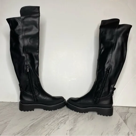 Sam Edelman Lerue Lug Sole Faux Leather Boot 9 1/2 M