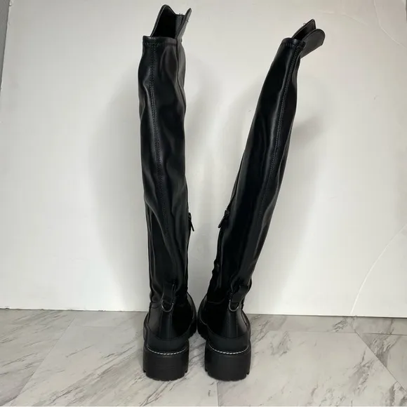 Sam Edelman Lerue Lug Sole Faux Leather Boot 9 1/2 M
