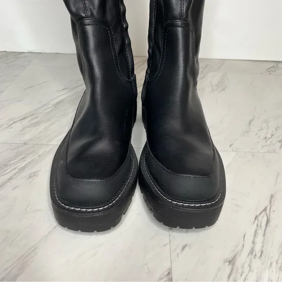 Sam Edelman Lerue Lug Sole Faux Leather Boot 9 1/2 M