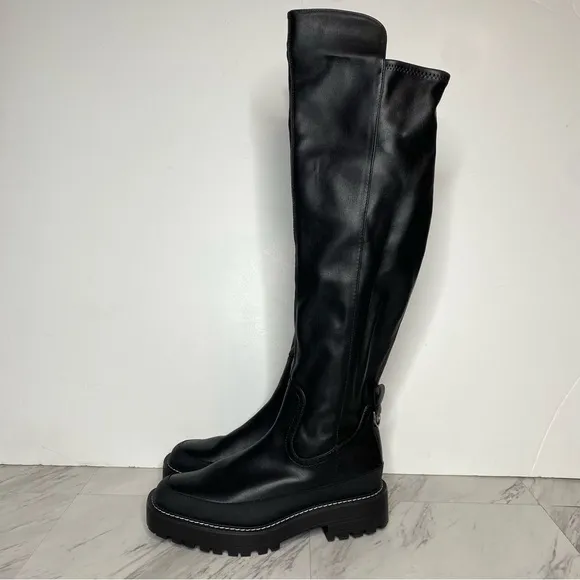 Sam Edelman Lerue Lug Sole Faux Leather Boot 9 1/2 M