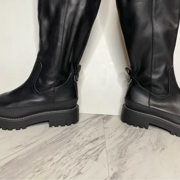Sam Edelman Lerue Lug Sole Faux Leather Boot 9 1/2 M