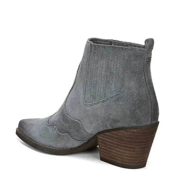 SAM EDELMAN Suede Western Ankle Booties