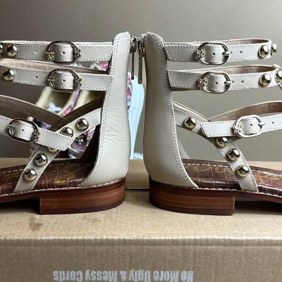 Sam Edelman • Women’s Estella Studded Gladiator Sandal • Size 8.5 • Sandshell •