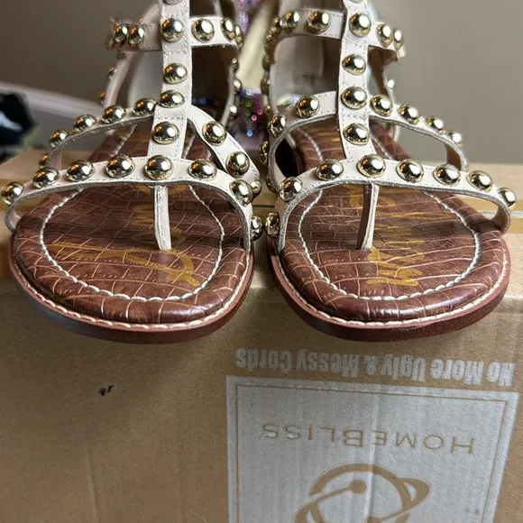 Sam Edelman • Women’s Estella Studded Gladiator Sandal • Size 8.5 • Sandshell •